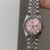 Chic Style Silver-Pink Round Bracelet Watch for Women