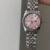 Chic Style Silver-Pink Round Bracelet Watch for Women