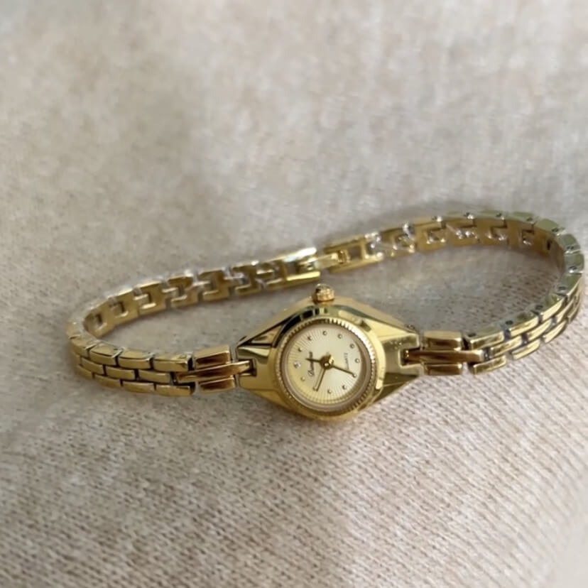 Chic Style Gold/Silver Round Stainless Steel Watch