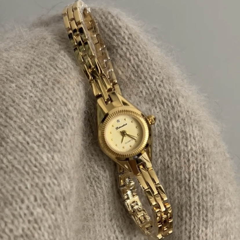 Chic Style Gold/Silver Round Stainless Steel Watch