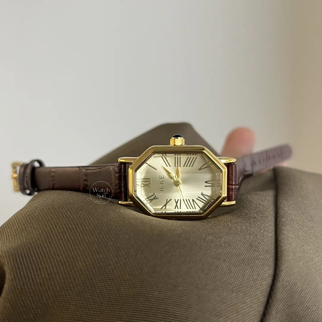 Chic Style Brown/Black Genuine Leather Watch