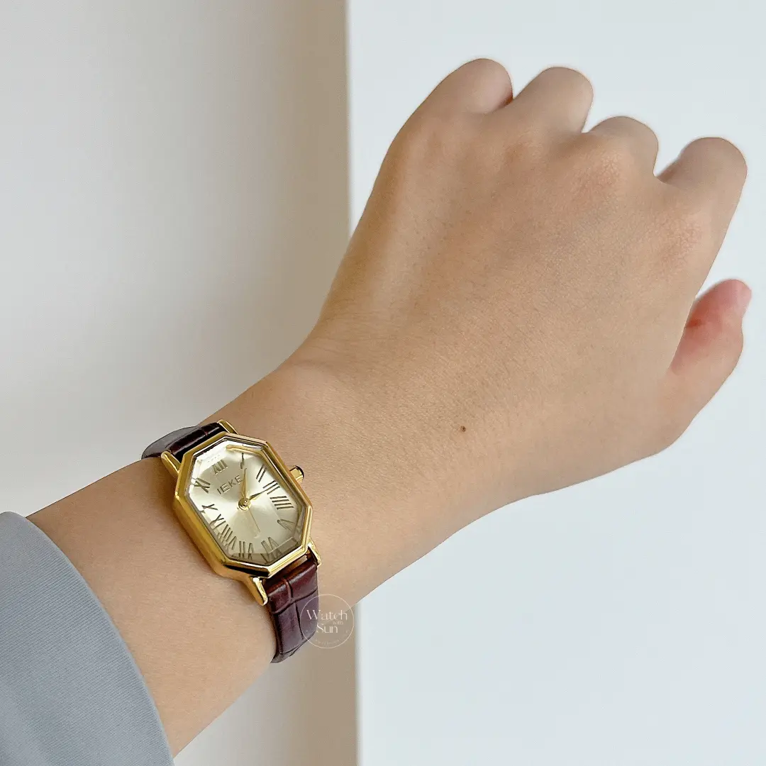 Chic Style Brown/Black Genuine Leather Watch