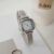 Minimalist Style Silver-Blue Square Bracelet Ladies Watch