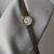 Classic Brown Roman Numerals Round Genuine Leather Watch