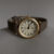 Classic Brown Roman Numerals Round Genuine Leather Watch