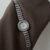 Dainty Rhinestones Silver Round Bracelet Ladies Watch