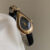 Dainty Black-Gold/Silver Water Drop Shape Leather Watch