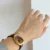 Vintage Style Snake Head Shape Burgundy Leather Watch