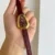 Vintage Style Snake Head Shape Burgundy Leather Watch