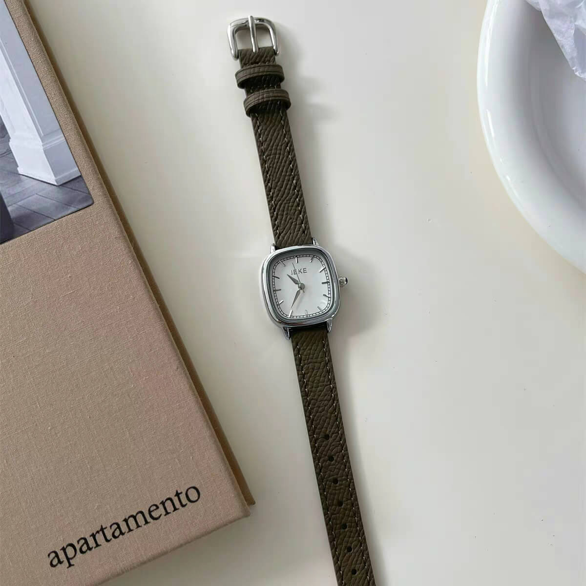 Chic Style Brown/Grey/Black Genuine Leather Watch