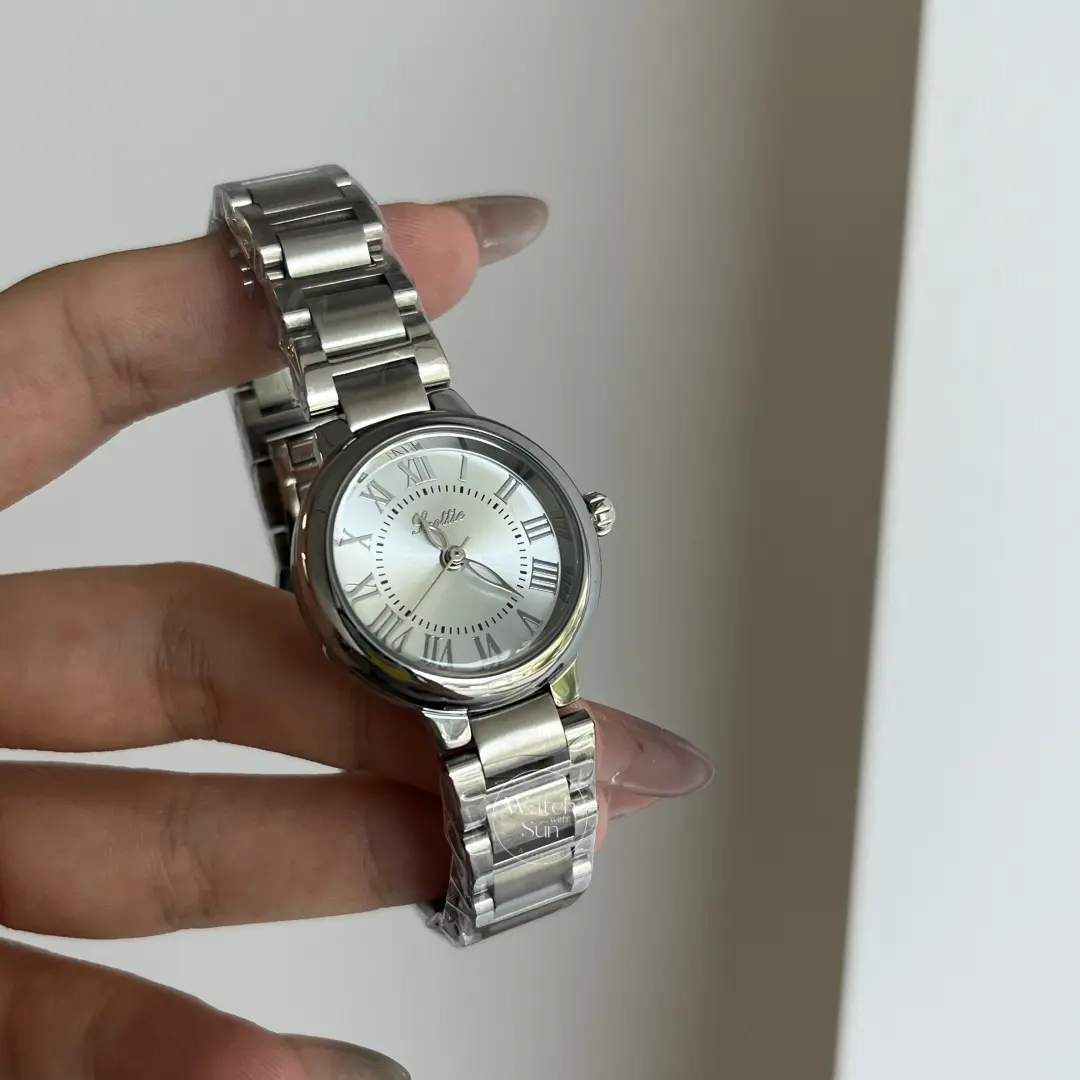 Minimalist Style Gold/Silver Round Bracelet Ladies Watch