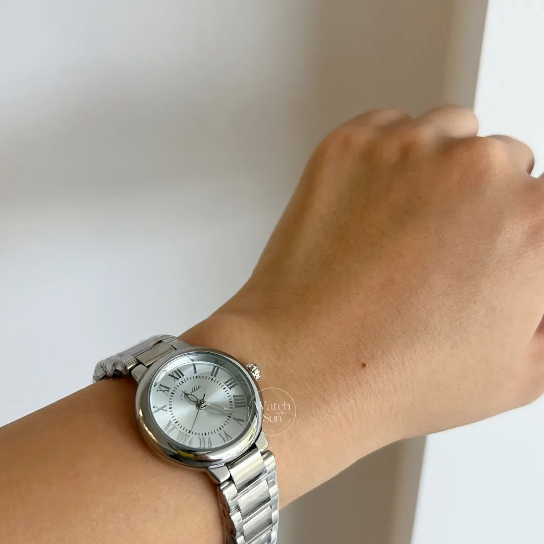 Minimalist Style Gold/Silver Round Bracelet Ladies Watch