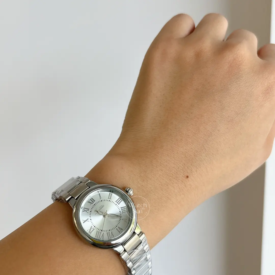 Minimalist Style Gold/Silver Round Bracelet Ladies Watch