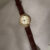 Dainty Black/Brown Round Genuine Leather Watch