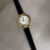 Dainty Black/Brown Round Genuine Leather Watch
