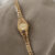 Vintage Gold/White Round Face Bracelet Watch for Women