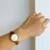 Classic Black/Brown Round Genuine Leather Wristwatch