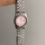 Chic Style Silver-Pink Round Bracelet Watch for Women