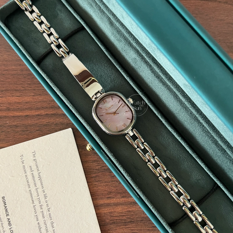 Chic Purple Mother of Pearl Face Bracelet Watch