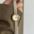 Dainty Round Face Pearl Chain Women's Watch