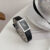 Classic Black Rectangle Genuine Leather Watch