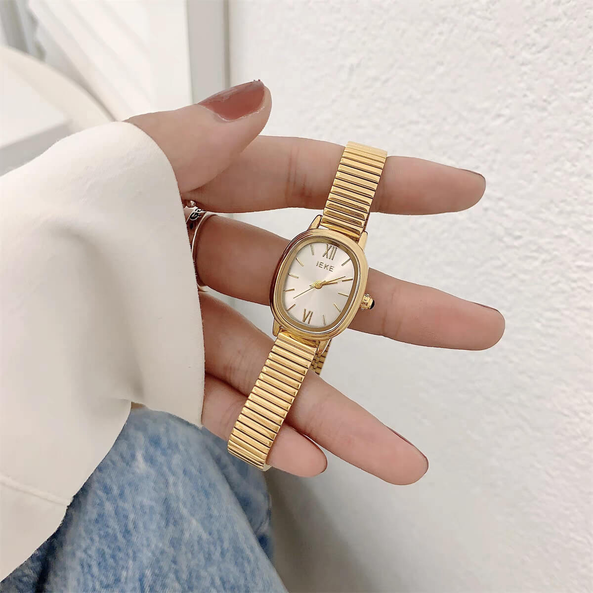 Vintage Gold/Silver Square Face Bracelet Watch