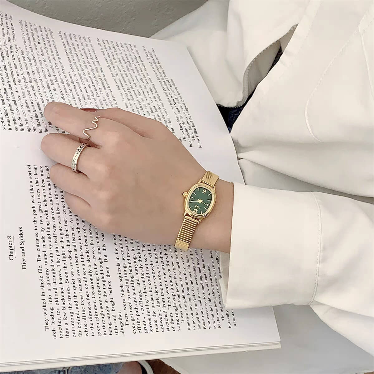 Vintage Gold/Silver Square Face Bracelet Watch