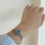 Chic Blue Small Round Face Bracelet Watch