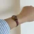 Vintage Brown Bucket-Shaped Leather Watch