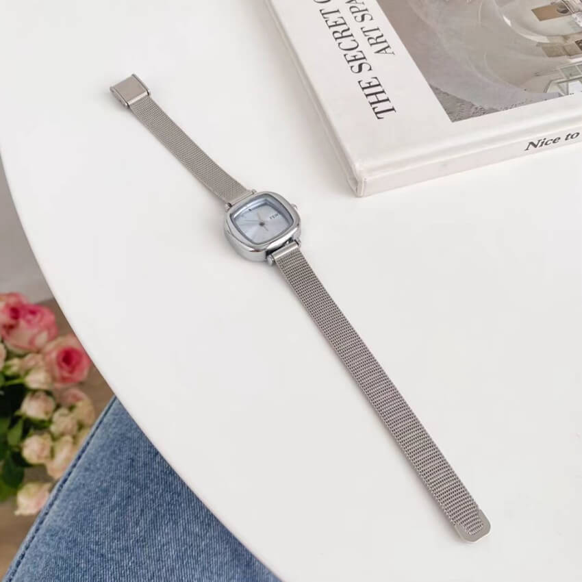 Chic Style Silver Small Square Women's Watch