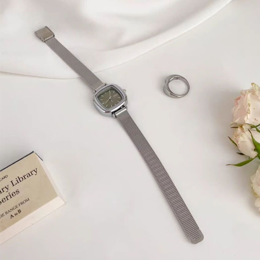 Chic Style Silver Small Square Women's Watch