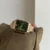 Dainty Green Small Suare Face Women's Watch