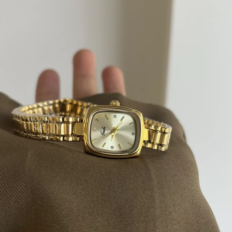 Classic Gold/Purple/Blue Small Square Women's Watch