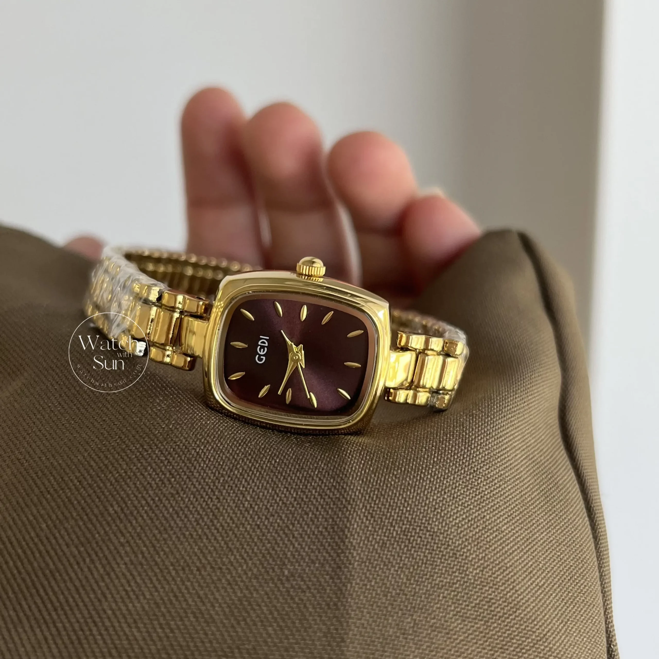 Classic Gold/Purple/Blue Small Square Women's Watch