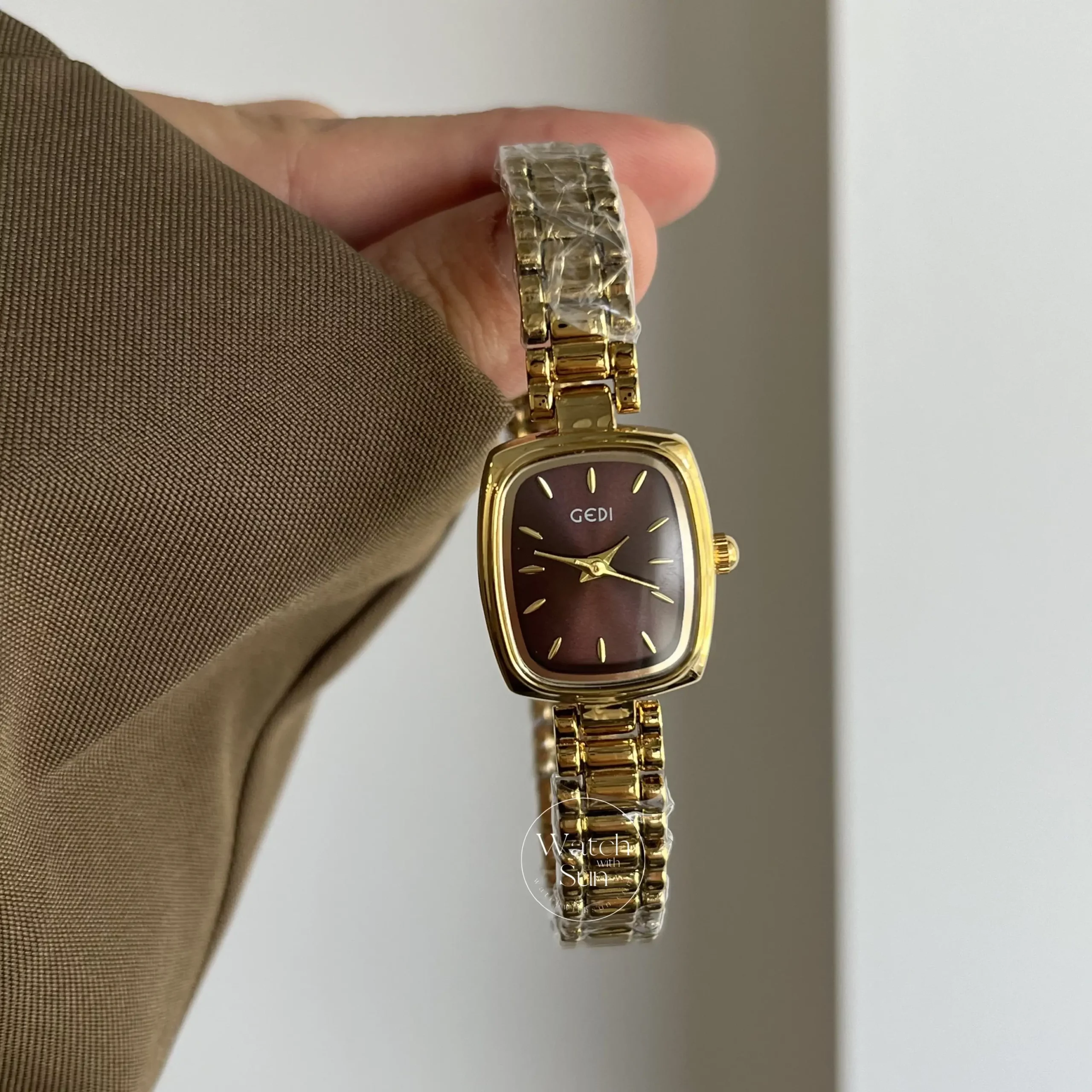 Classic Gold/Purple/Blue Small Square Women's Watch