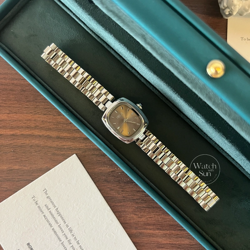 N482-2 Classic Gold/Silver Small Square Women's Watch