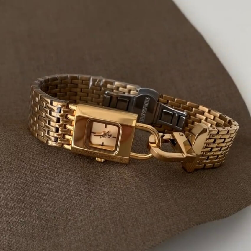 Chic Style Rectangle Face Ladies Watch