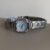 Dainty Style Blue Round Face Silver Bracelet Watch