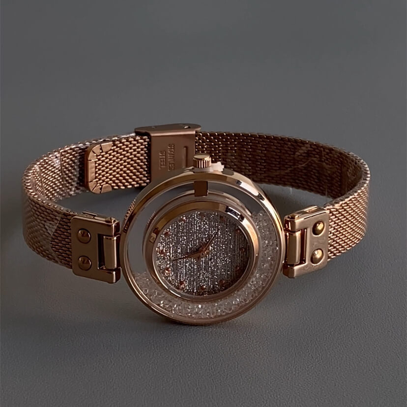 Classic Gold/Silver Oval Stainless Steel Bracelet Watch