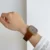 Minimalist Style Rectangle Face Brown Band Watch