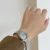 Dainty Blue Mother of Pearl Dial Silver Bracelet Watch