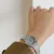 Dainty Blue Mother of Pearl Dial Silver Bracelet Watch