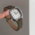 Classic Grey Square Genuine Leather Wristwatch