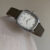 Classic Grey Square Genuine Leather Wristwatch