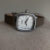 Classic Grey Square Genuine Leather Wristwatch