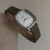 Classic Grey Square Genuine Leather Wristwatch