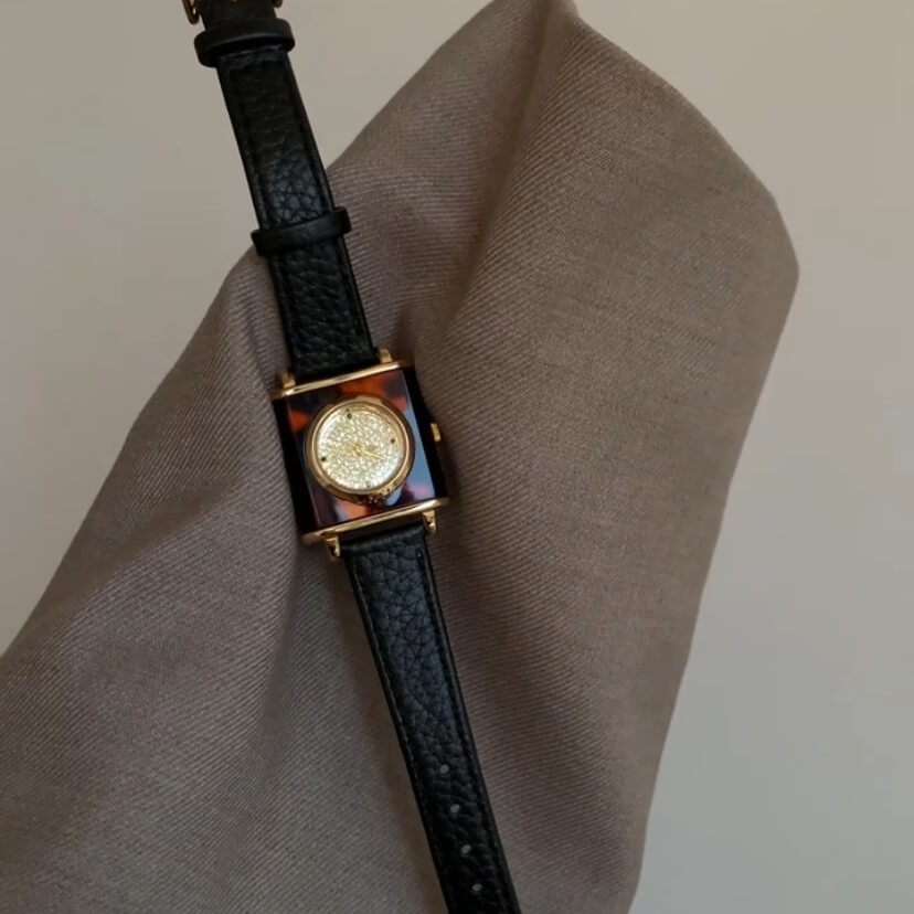 Vintage Square Genuine Leather Women's Watch