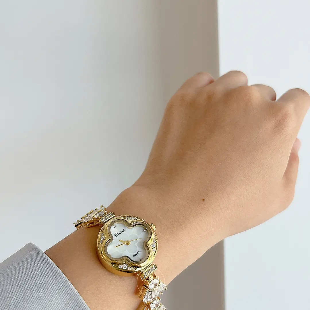 Chic Style Gold/Silver Stainless Steel Bracelet Watch