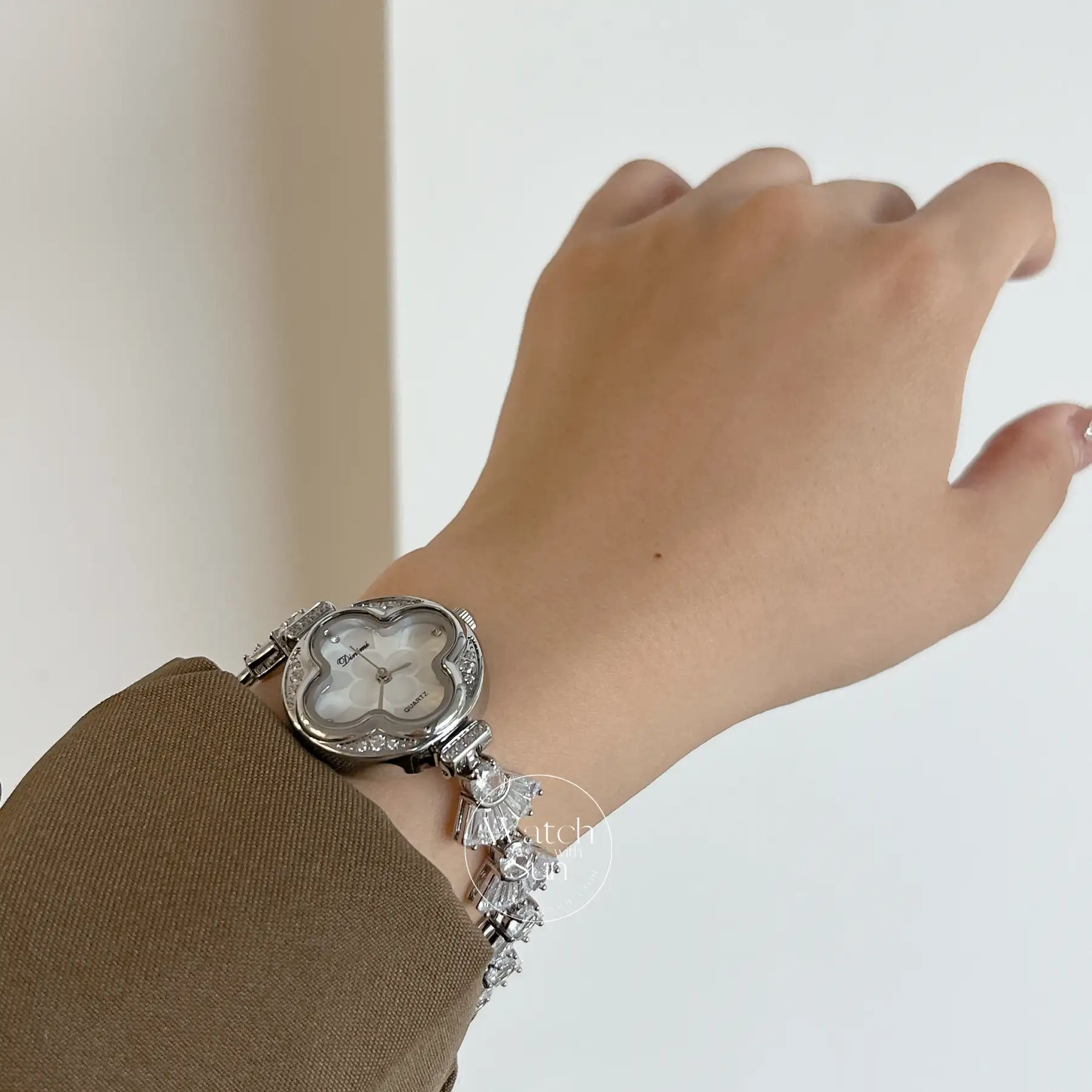 Chic Style Gold/Silver Stainless Steel Bracelet Watch