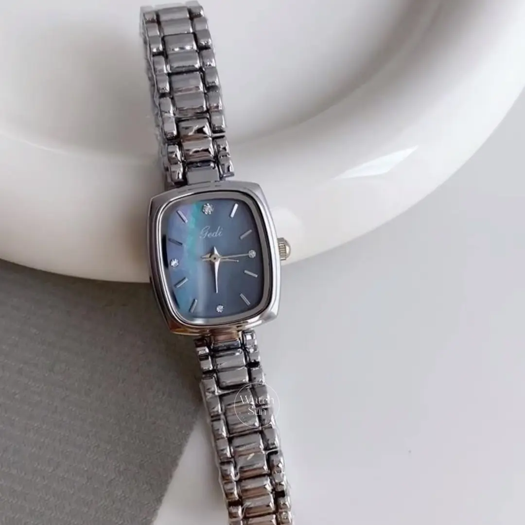 Classic Gold/Purple/Blue Small Square Women's Watch